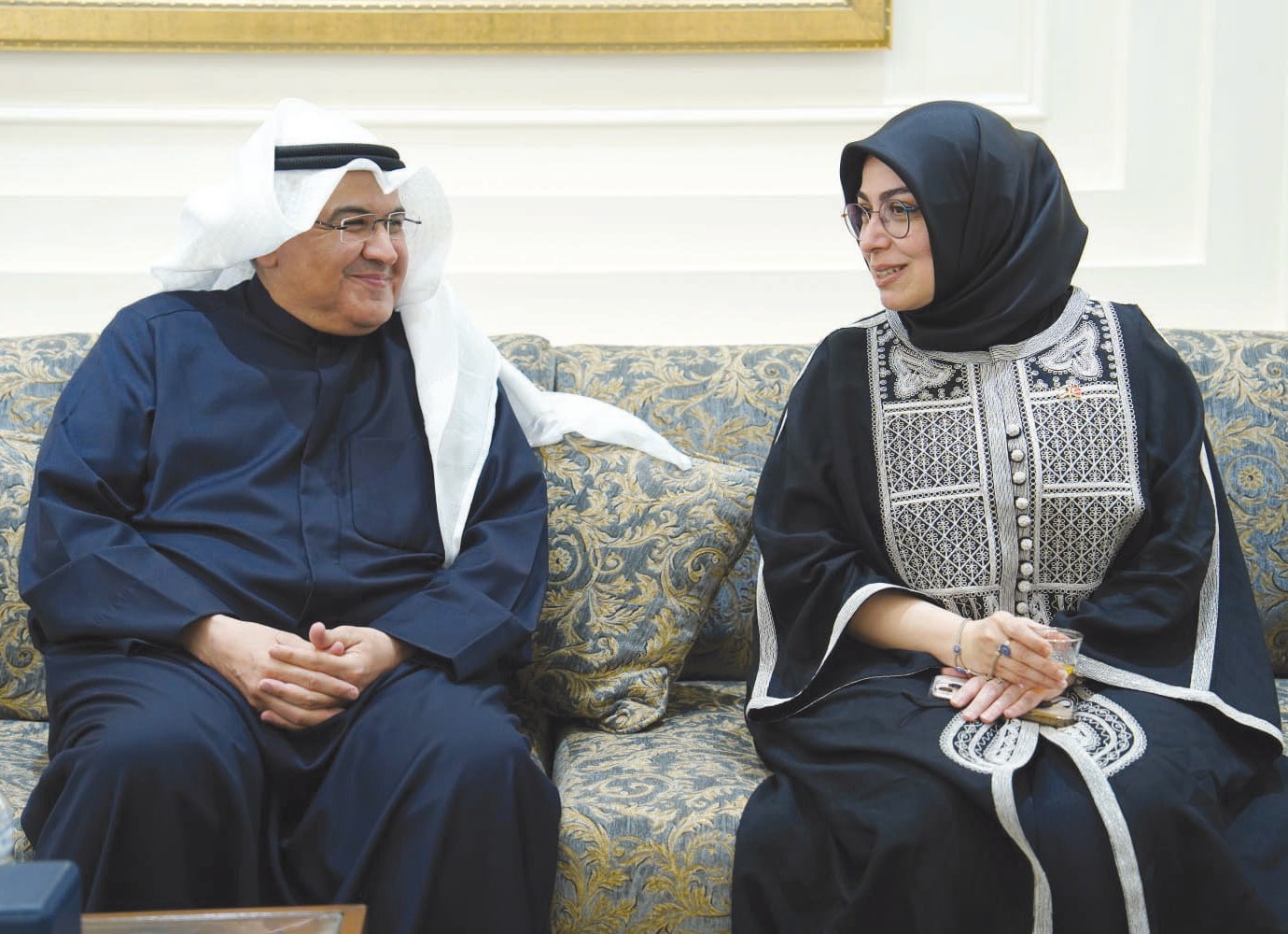 سعاده السفيرة التركية وماجد التركيت